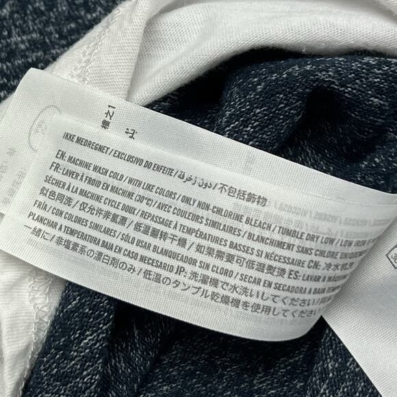 Abercrombie Kids Hoodie Sweatshirt Size 13/14 Blue Heathered Arm Stripe Pullover - Picture 7 of 8